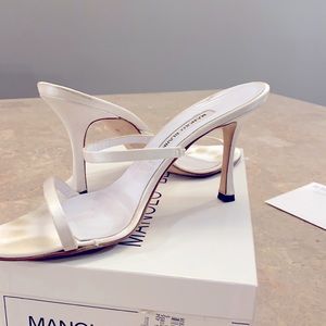Blahnik satin heels